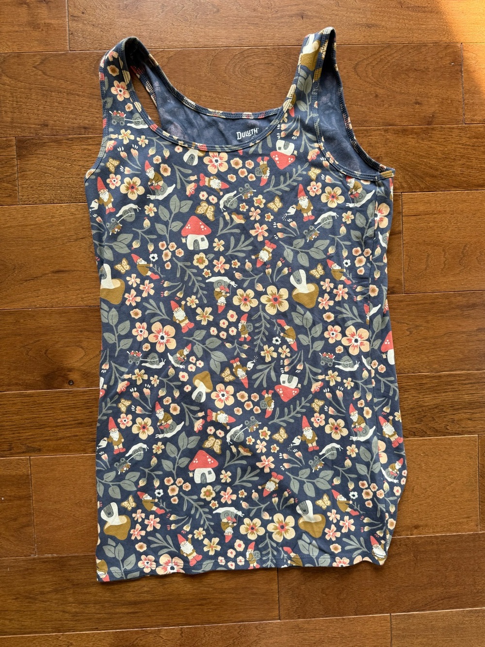 Duluth Trading Floral Mushroom Tank Top. Size Small